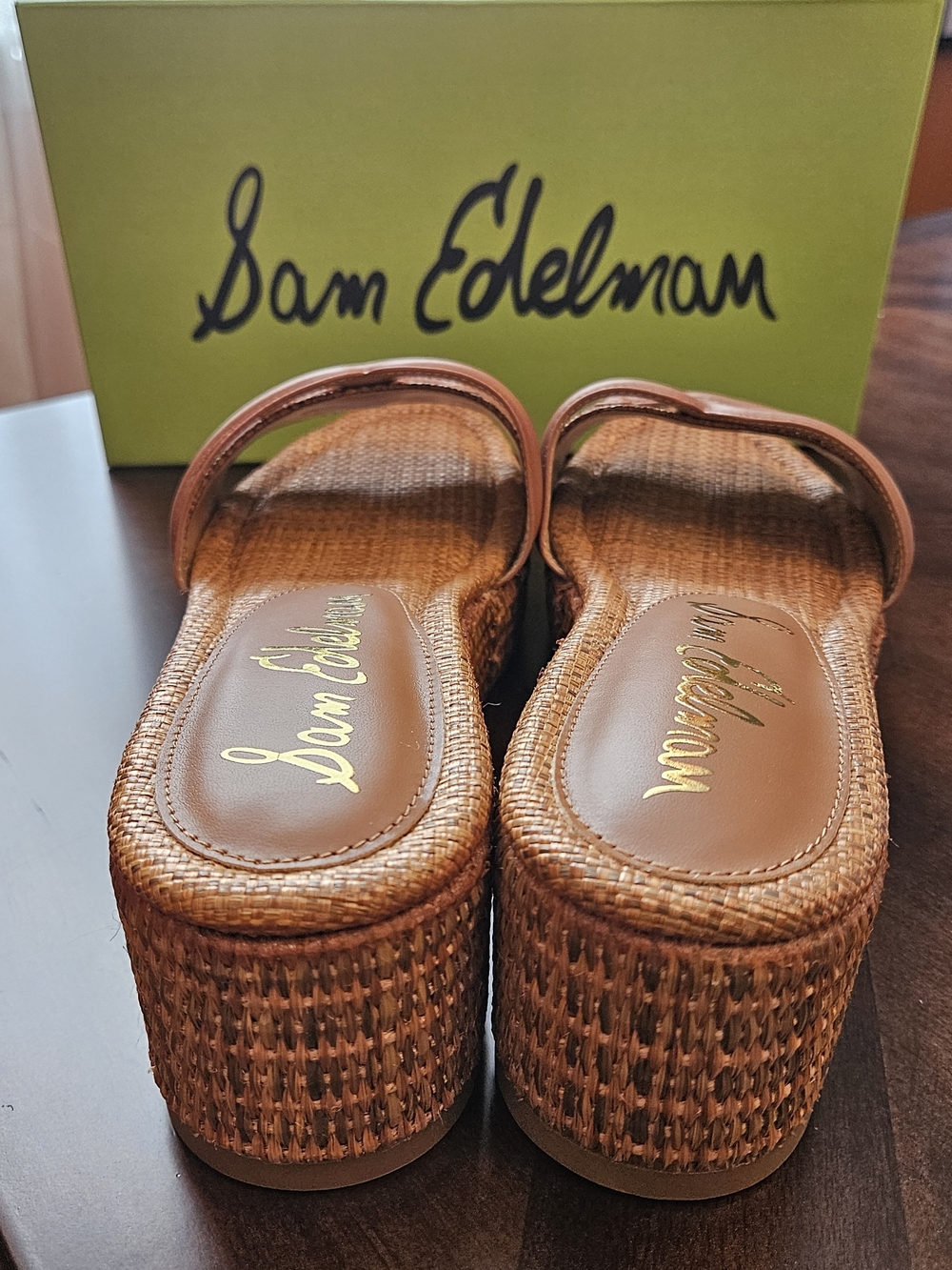 NIB Sam Edelman Women's Pauleena Platform Wedge Slide Sandals Size 9.5M - Picture 7 of 14